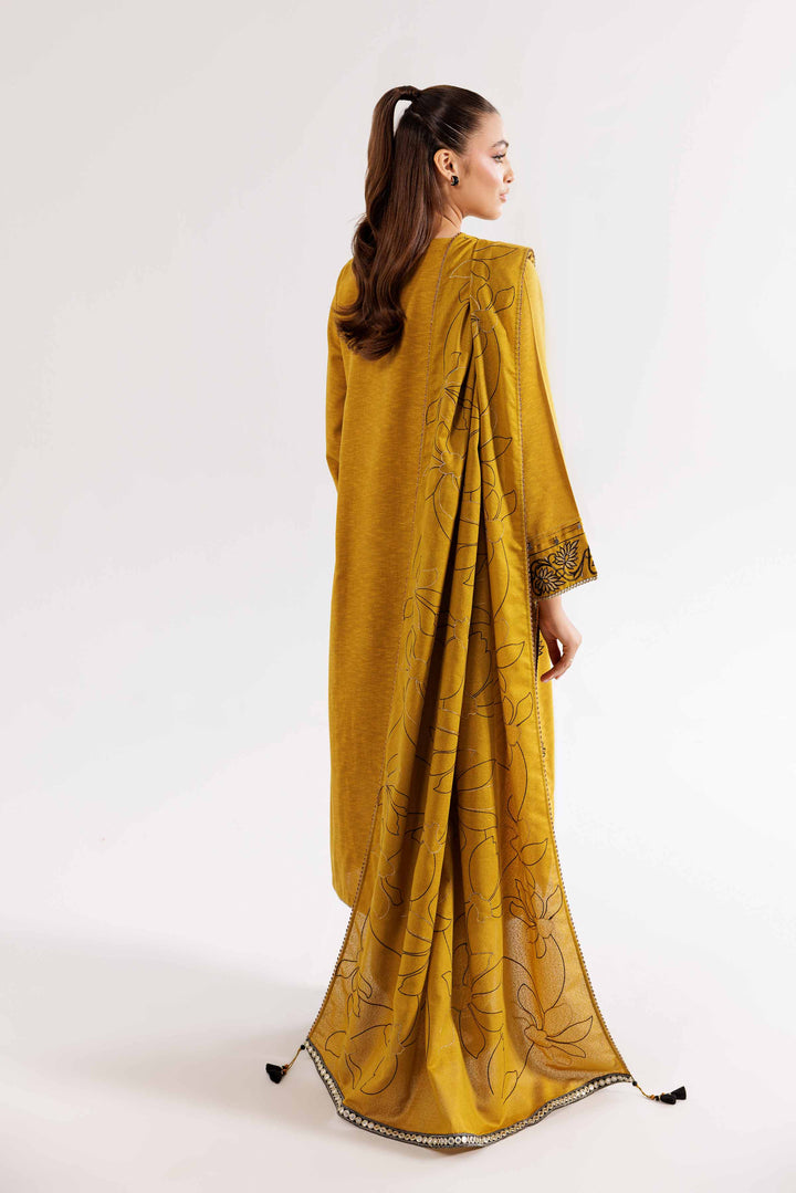 3 Piece Mustard Karandi Suit