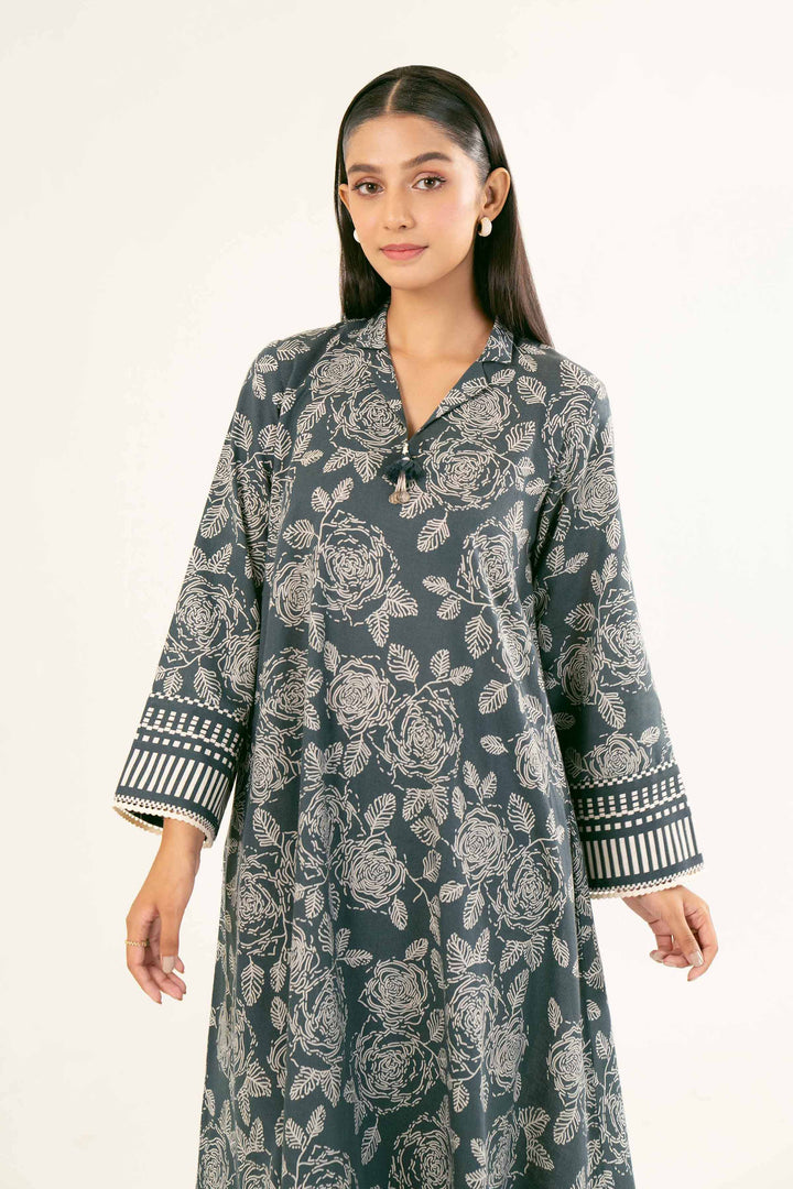 Printed Green Karandi Suit