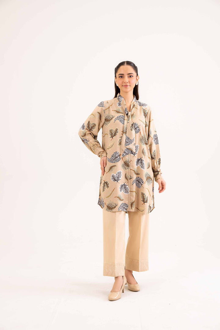 Linen Beige Printed Tunic