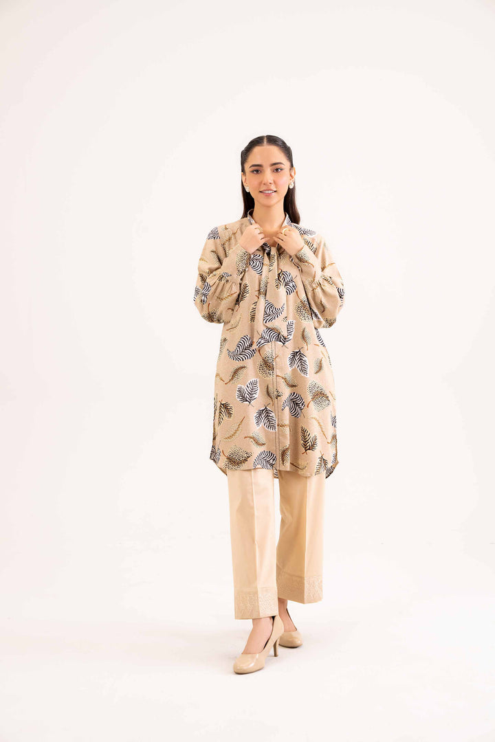 Linen Beige Printed Tunic