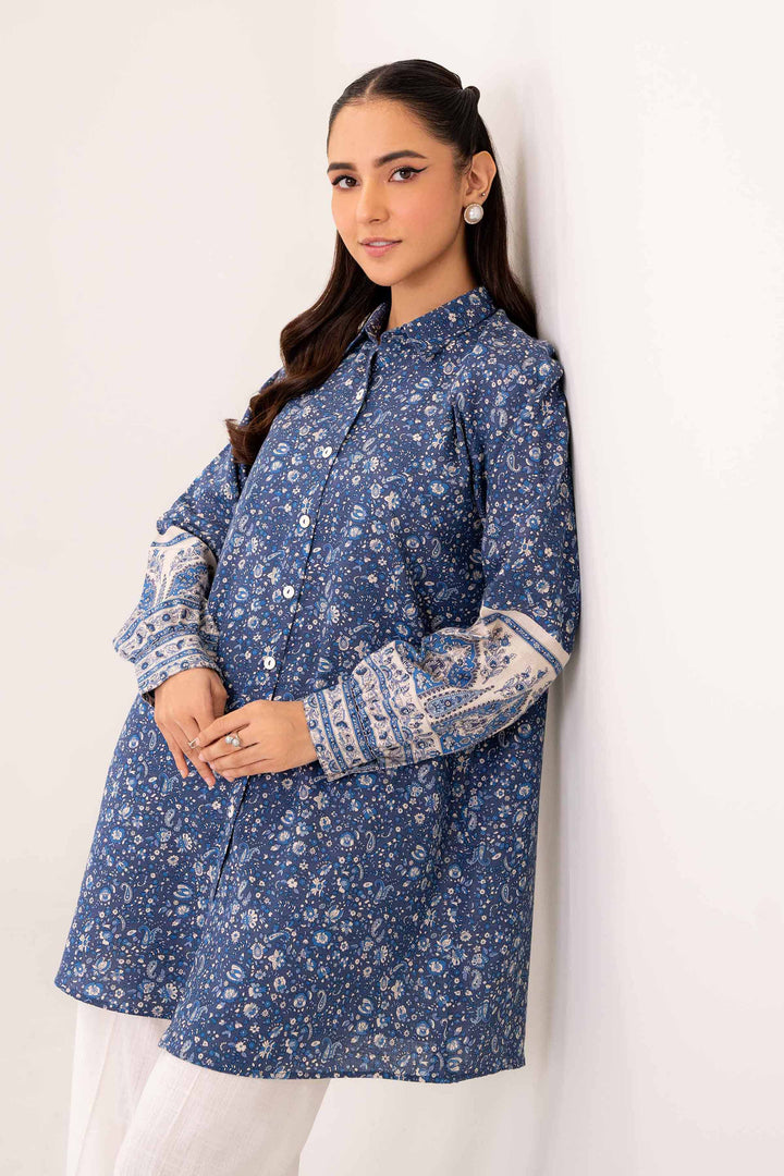 Karandi Blue Printed Tunic