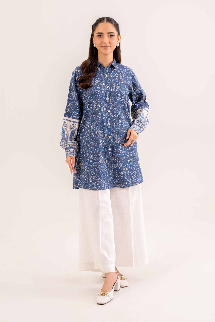 Karandi Blue Printed Tunic