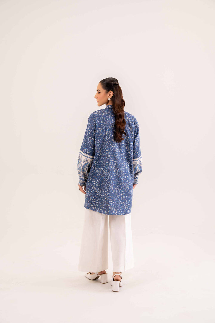 Karandi Blue Printed Tunic