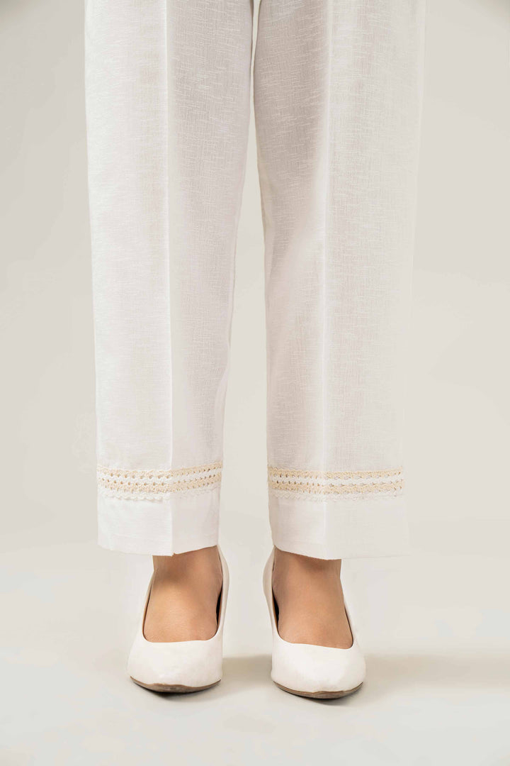 White Karandi Basic Winter Trousers