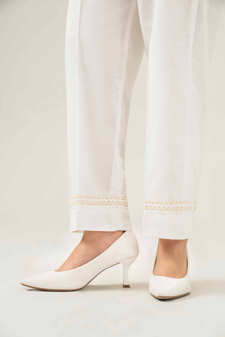 White Karandi Basic Winter Trousers