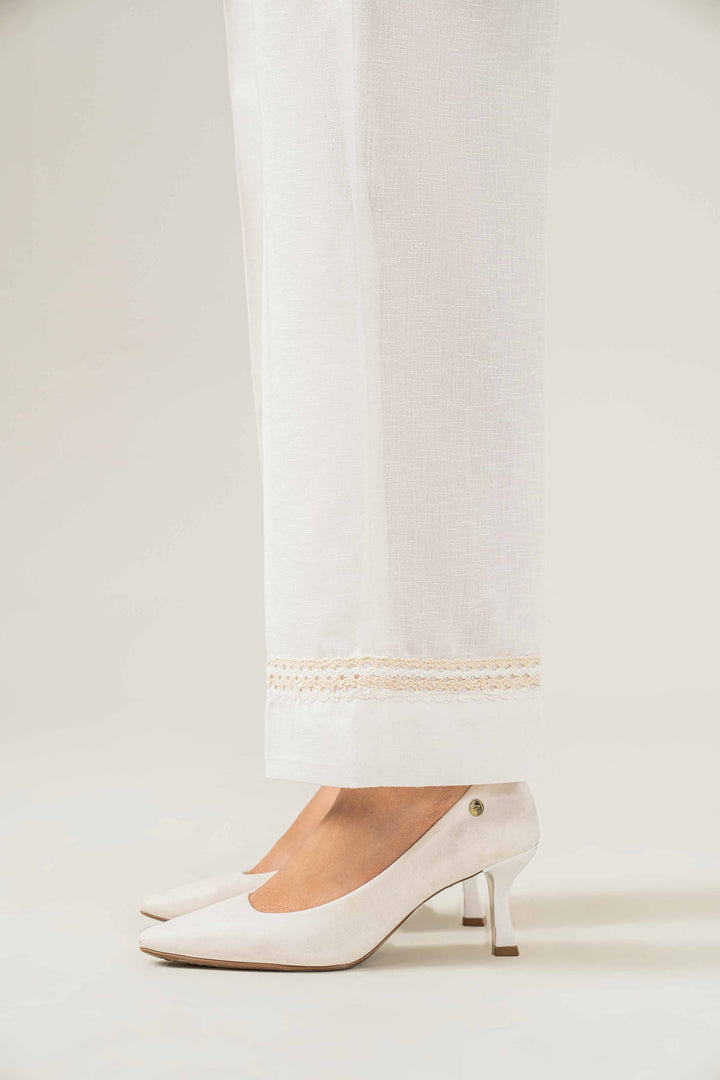 White Karandi Basic Winter Trousers