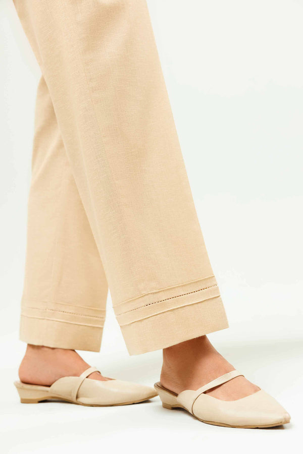 Beige Karandi Basic Winter Trousers