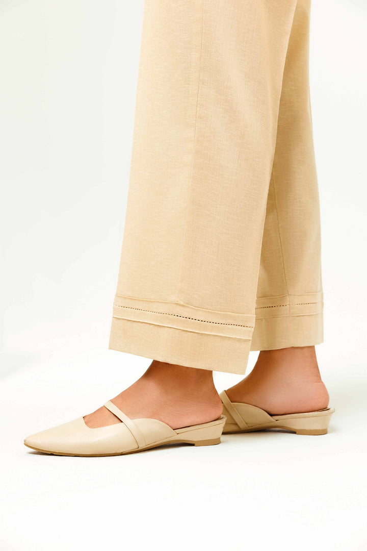 Beige Karandi Basic Winter Trousers