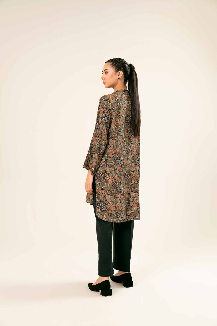 Linen Brown Printed Tunic