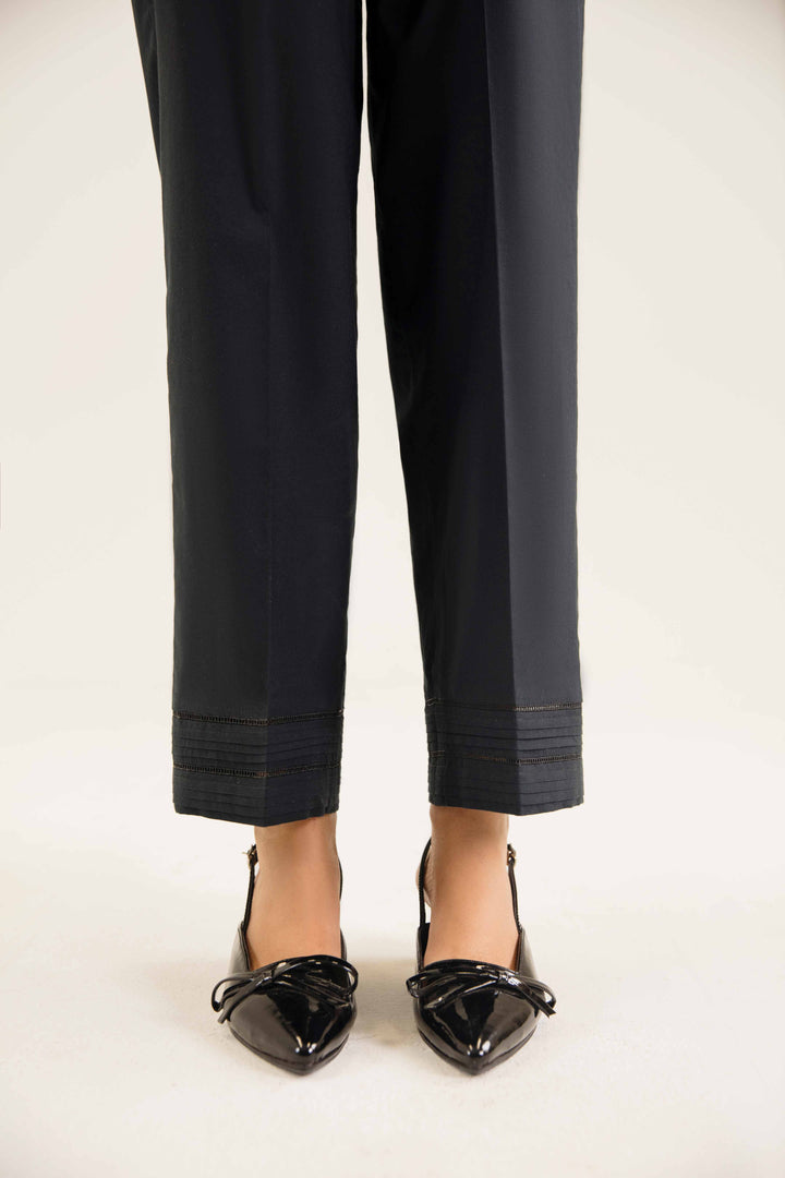 Black Cambric Basic Winter Trousers