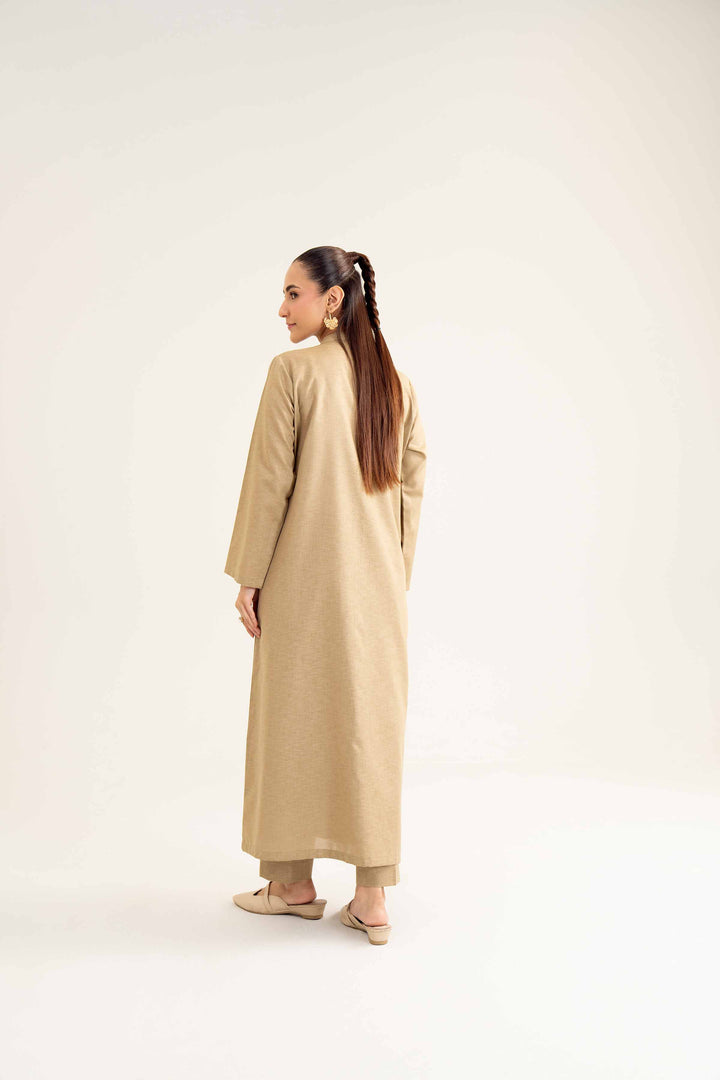 2 Piece Basic Beige Karandi Winter Co-Ord Set