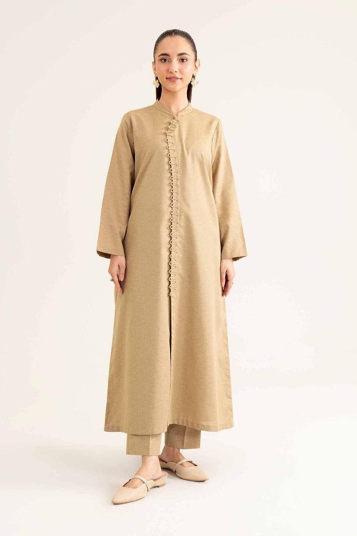 2 Piece Basic Beige Karandi Winter Co-Ord Set