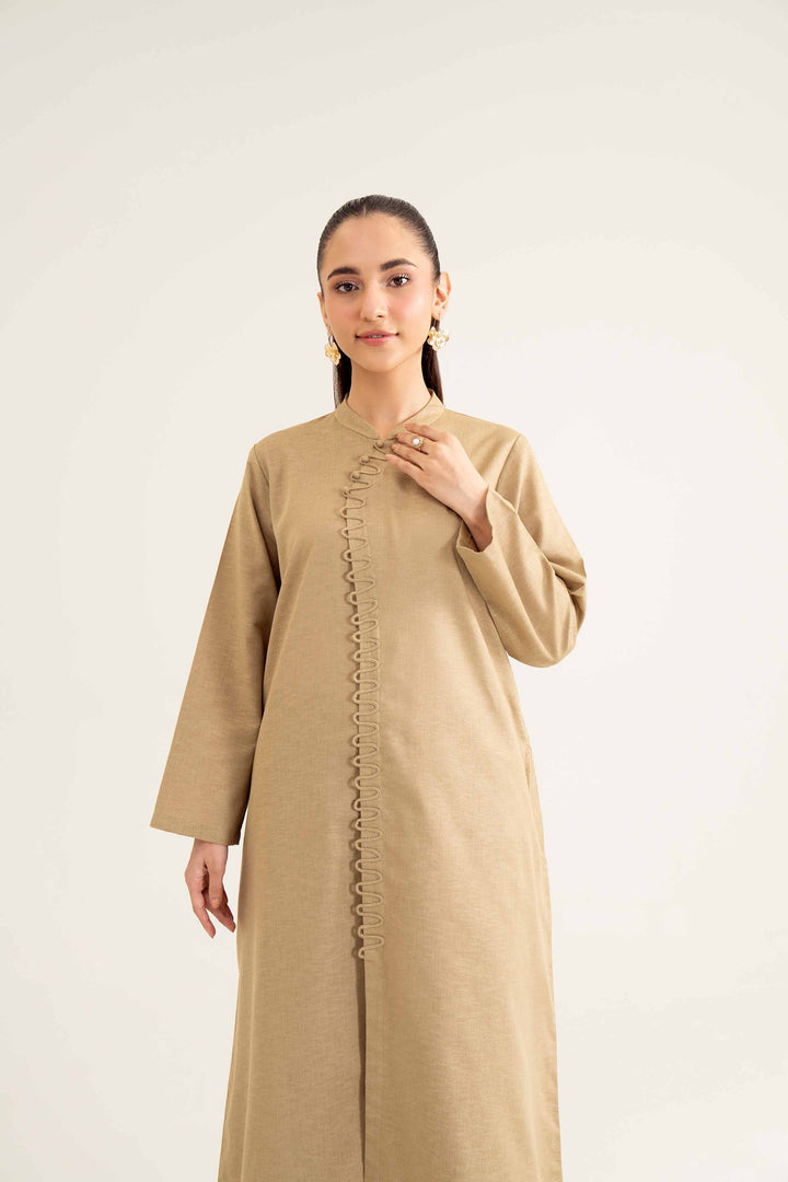 2 Piece Basic Beige Karandi Winter Co-Ord Set