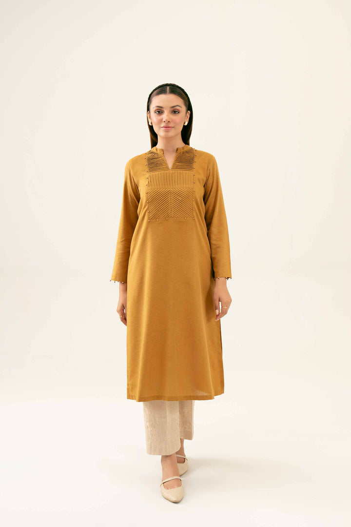 Mustard Karandi Basic Winter Shirt