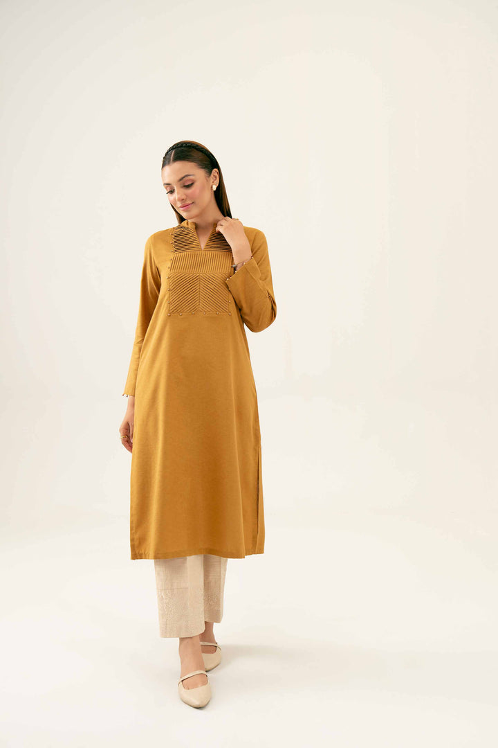 Mustard Karandi Basic Winter Shirt