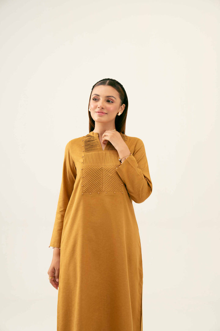 Mustard Karandi Basic Winter Shirt