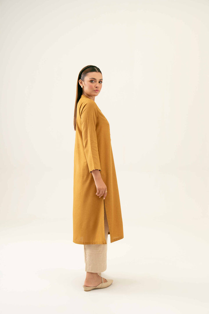 Mustard Karandi Basic Winter Shirt