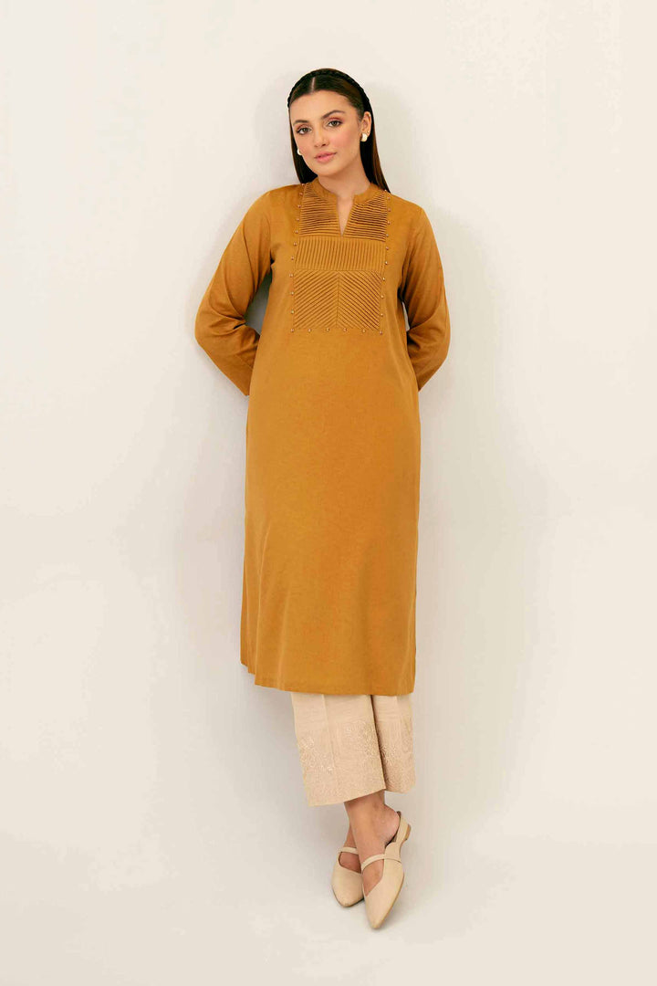 Mustard Karandi Basic Winter Shirt