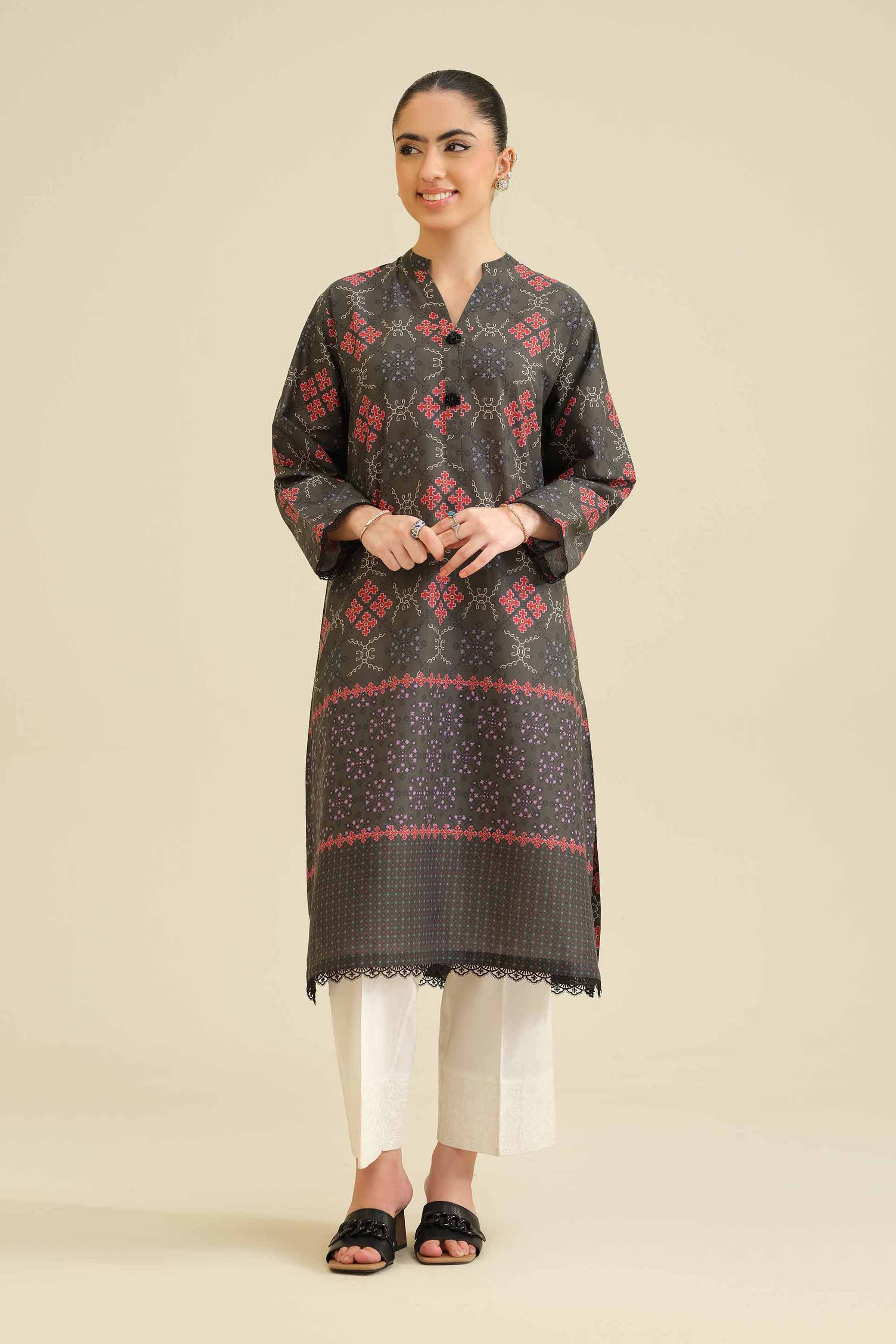 Printed Shirt - PW25-05 for Women - Pret Collection | Nishat | Shop Online
