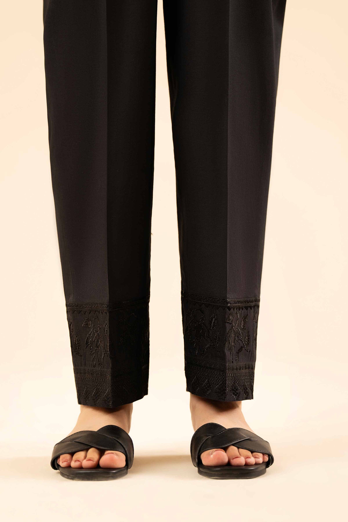 Embroidered Trousers - PW25-101 for Women - Pret Collection | Nishat | Shop Online