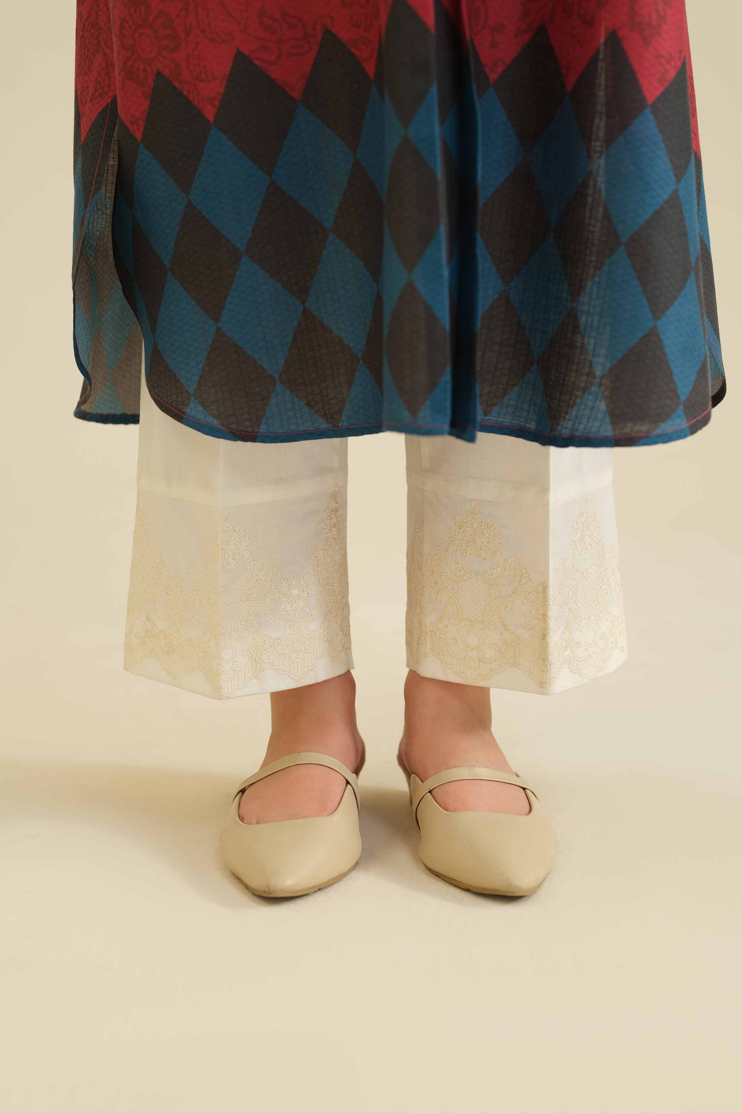 Embroidered Trousers - PW25-105 for Women - Pret Collection | Nishat | Shop Online