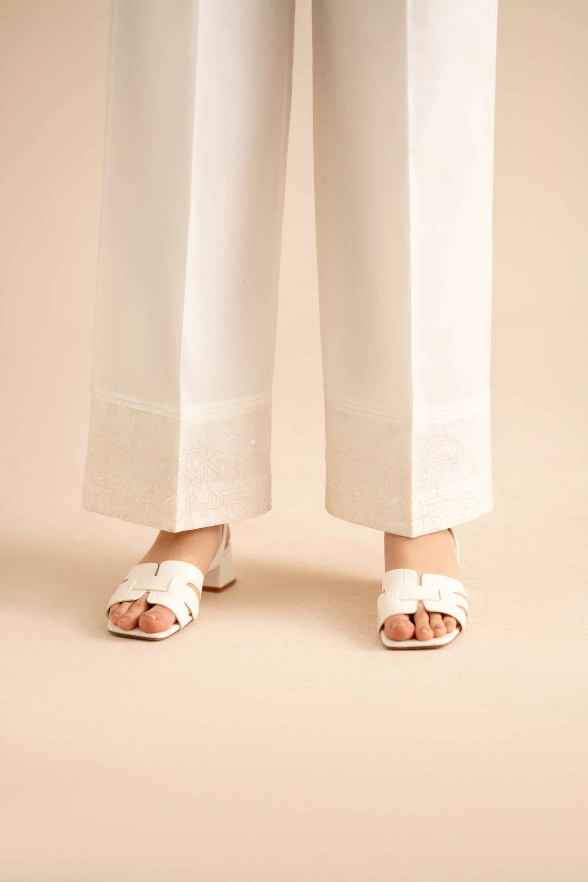Embroidered Trousers - PW25-116 for Women - Pret Collection | Nishat | Shop Online