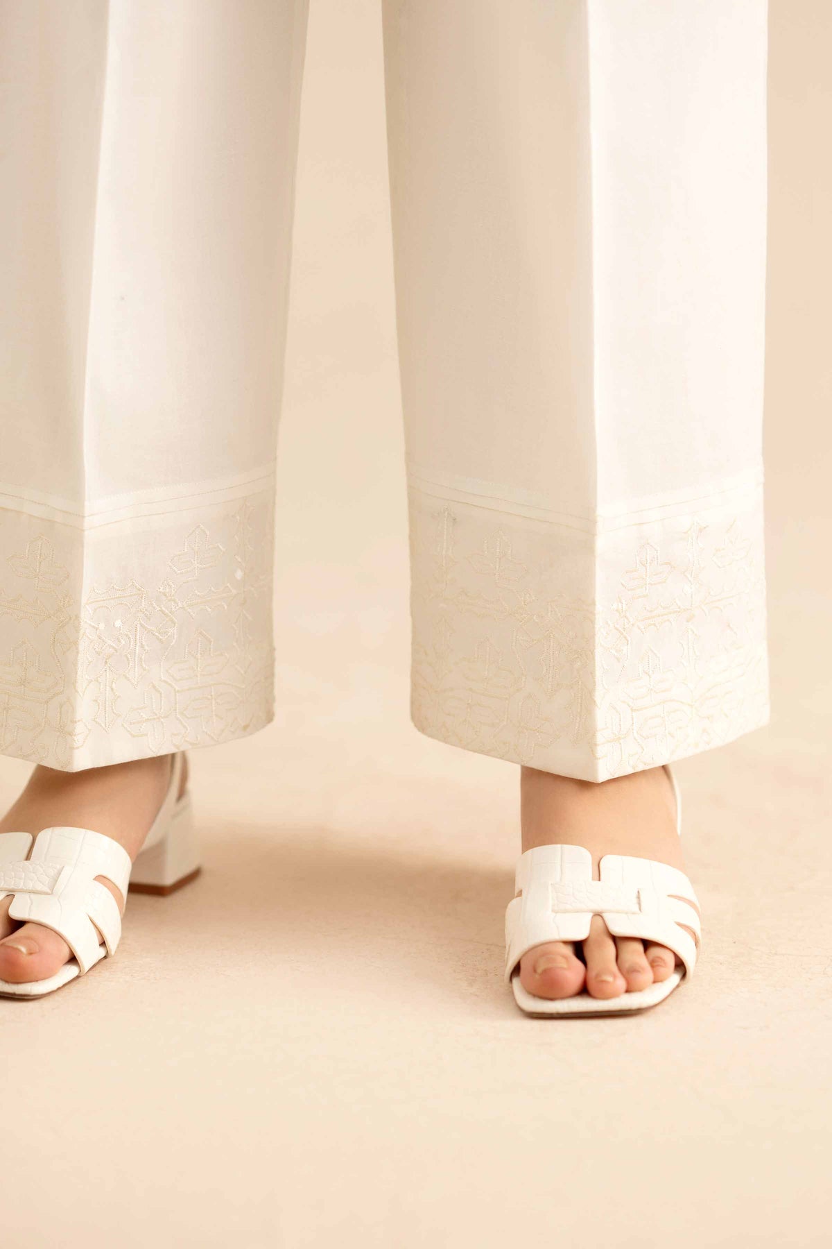 Embroidered Trousers - PW25-116 for Women - Pret Collection | Nishat | Shop Online