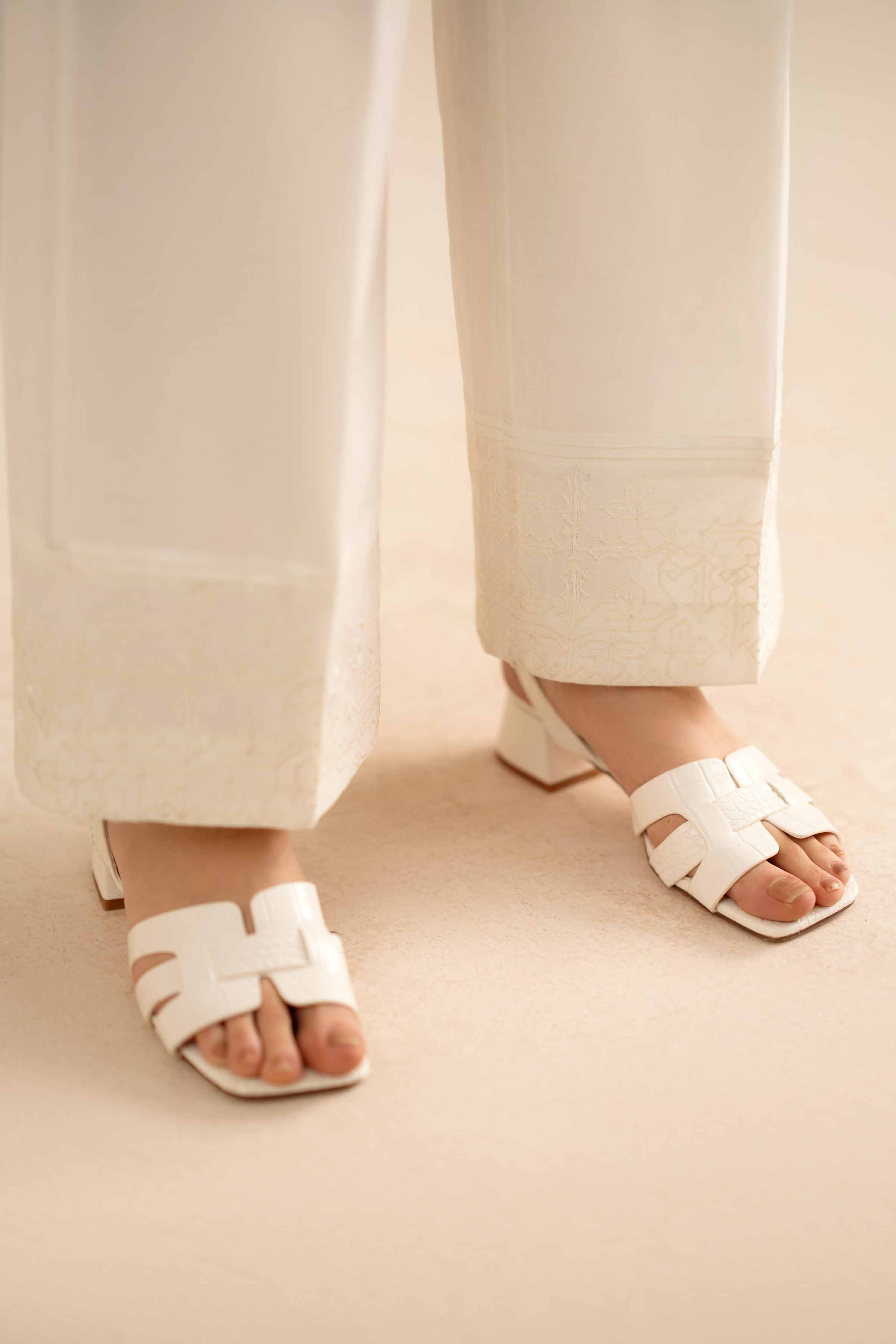 Embroidered Trousers - PW25-116 for Women - Pret Collection | Nishat | Shop Online