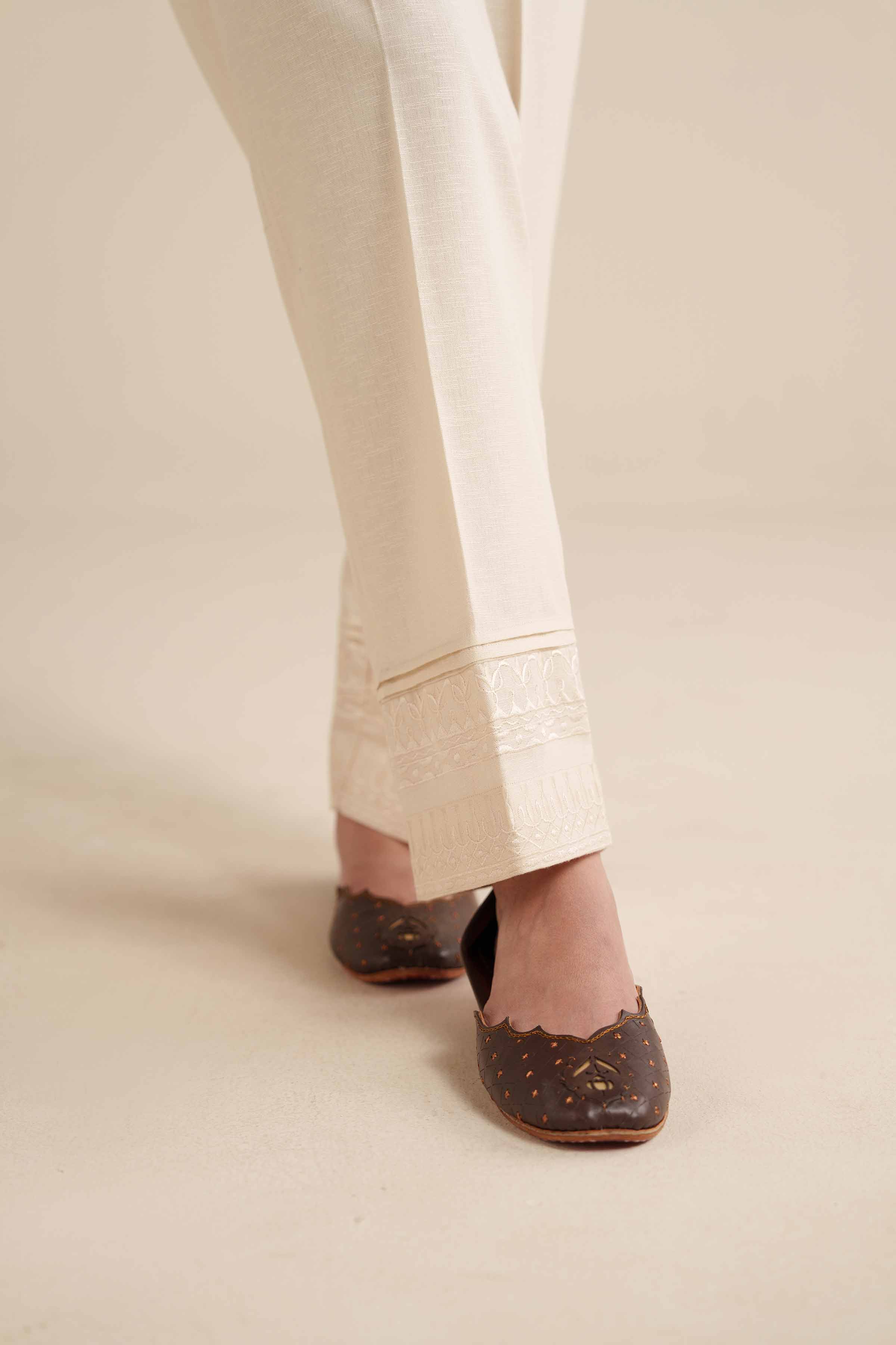 Embroidered Trousers - PW25-125 for Women - Pret Collection | Nishat | Shop Online
