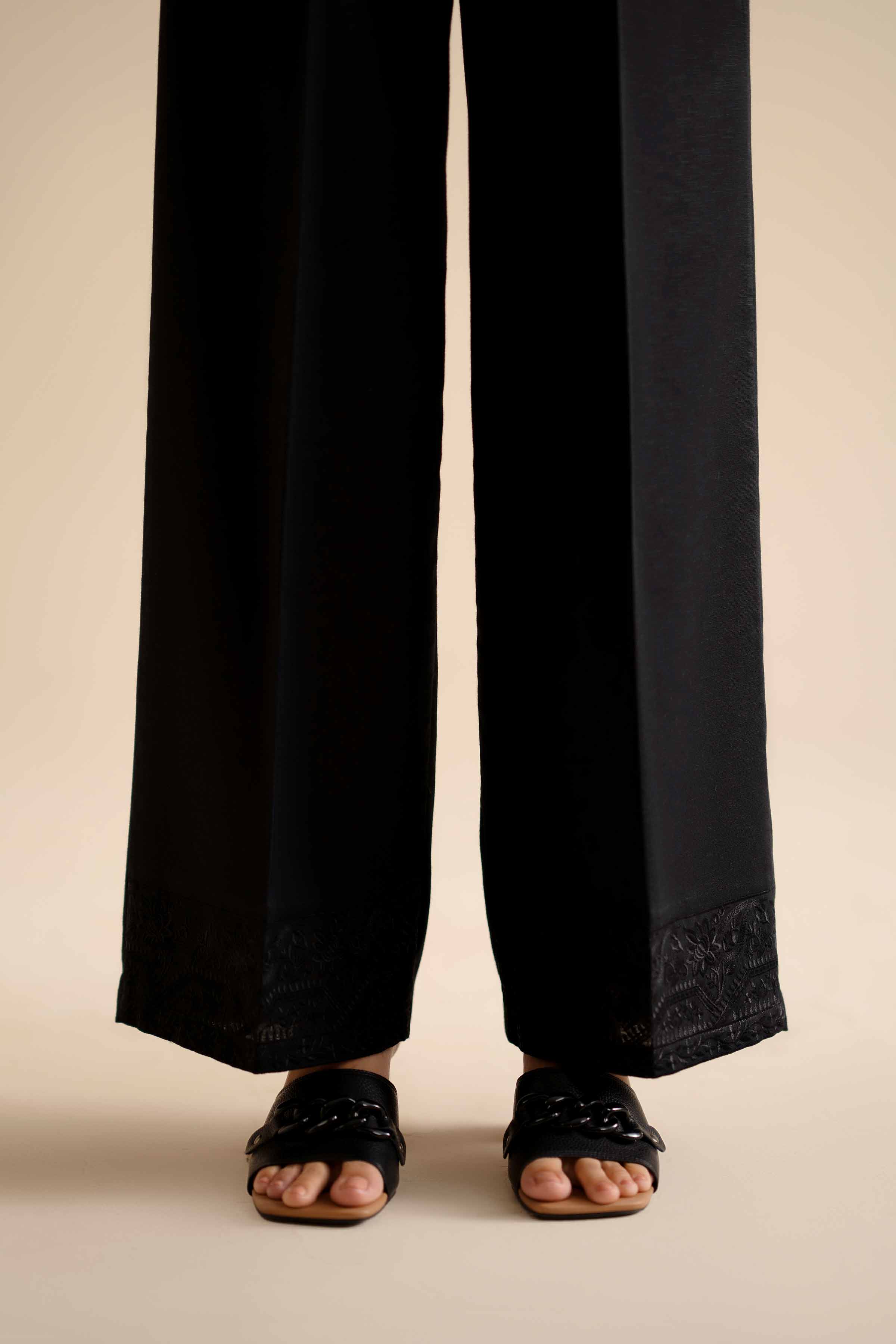 Embroidered Trousers - PW25-130 for Women - Pret Collection | Nishat | Shop Online