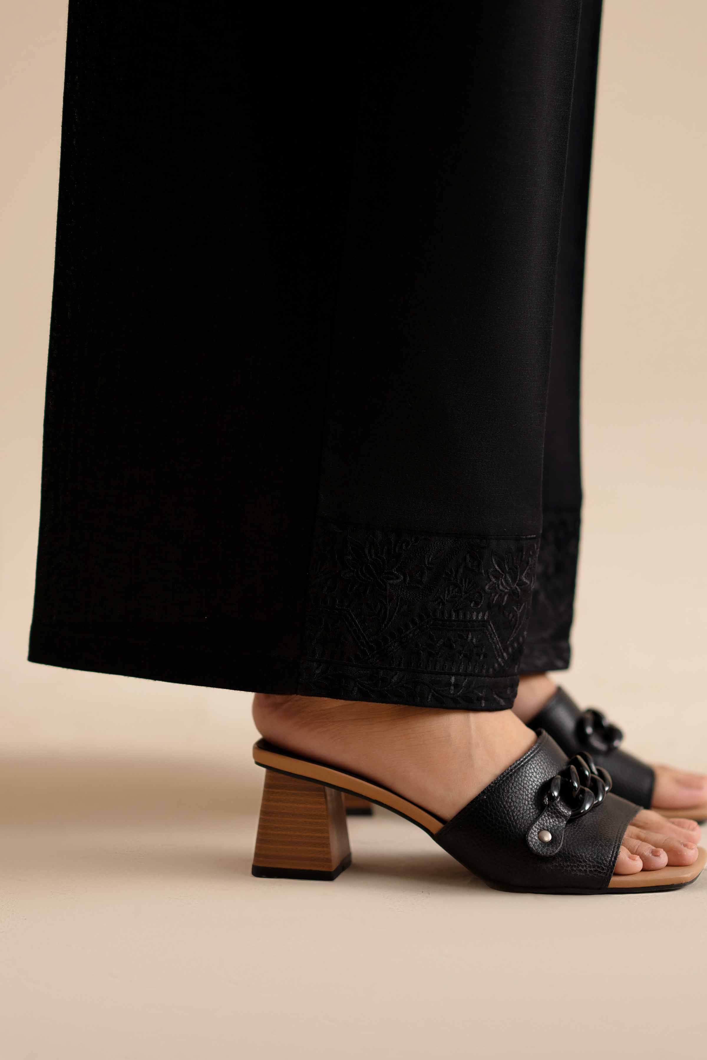 Embroidered Trousers - PW25-130 for Women - Pret Collection | Nishat | Shop Online
