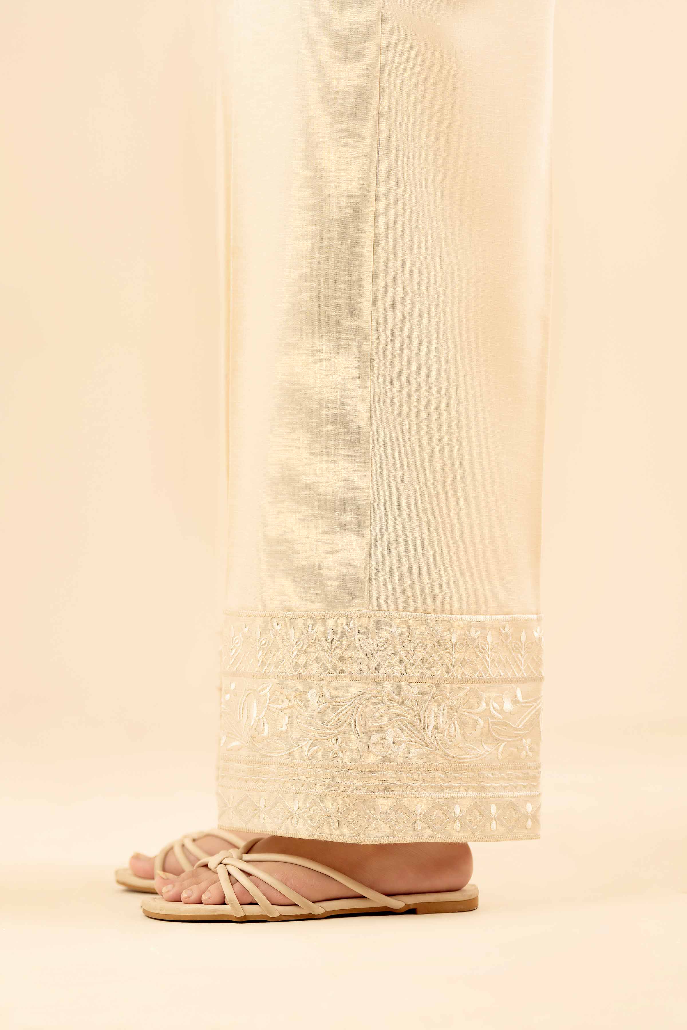 Embroidered Trousers - PW25-133 for Women - Pret Collection | Nishat | Shop Online