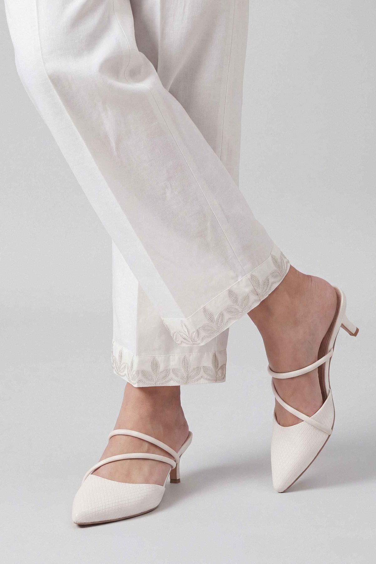 Solid Trousers - PW25-139 for Women - Pret Collection | Nishat | Shop Online 