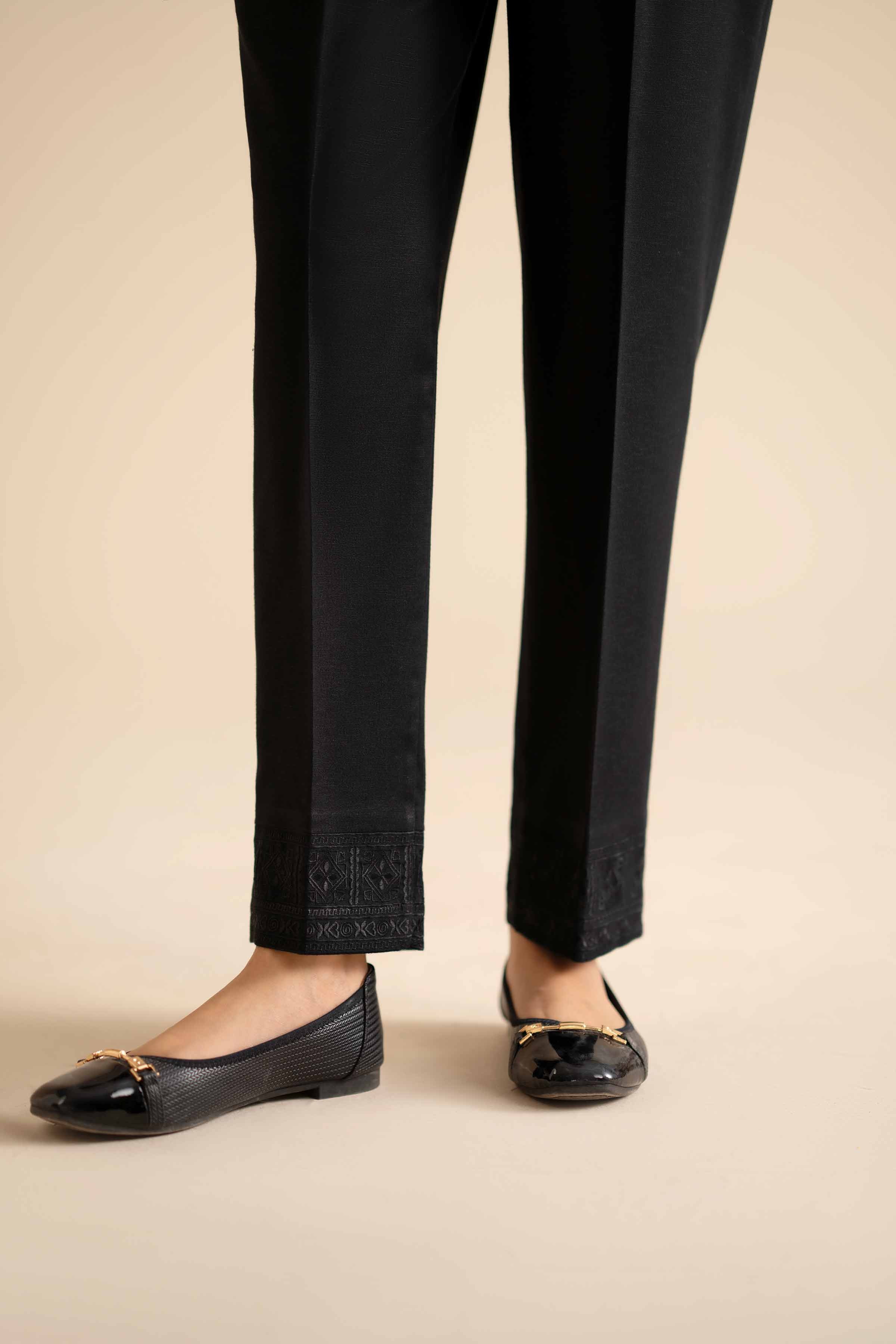 Embroidered Trousers - PW25-141 for Women - Pret Collection | Nishat | Shop Online