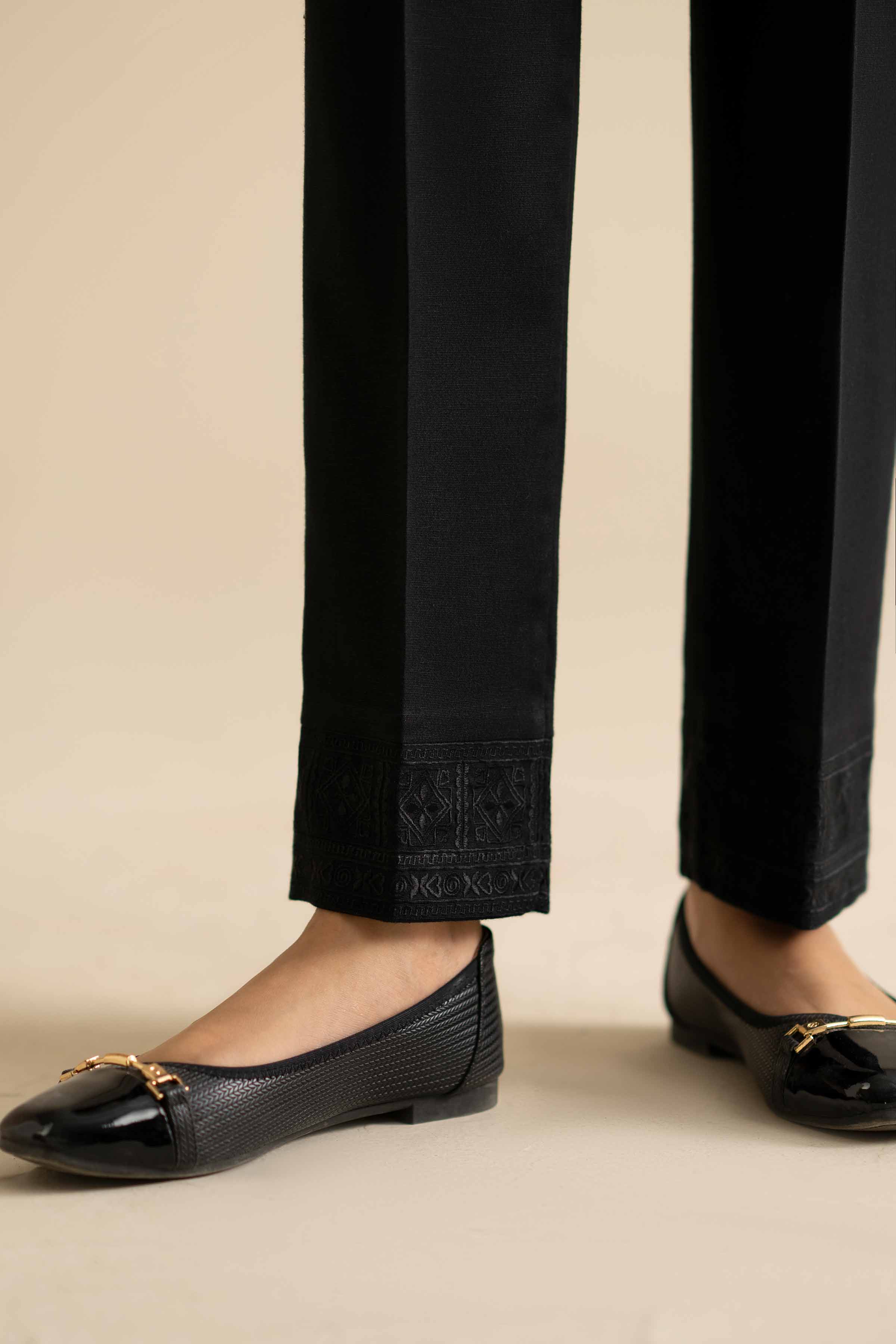 Embroidered Trousers - PW25-141 for Women - Pret Collection | Nishat | Shop Online