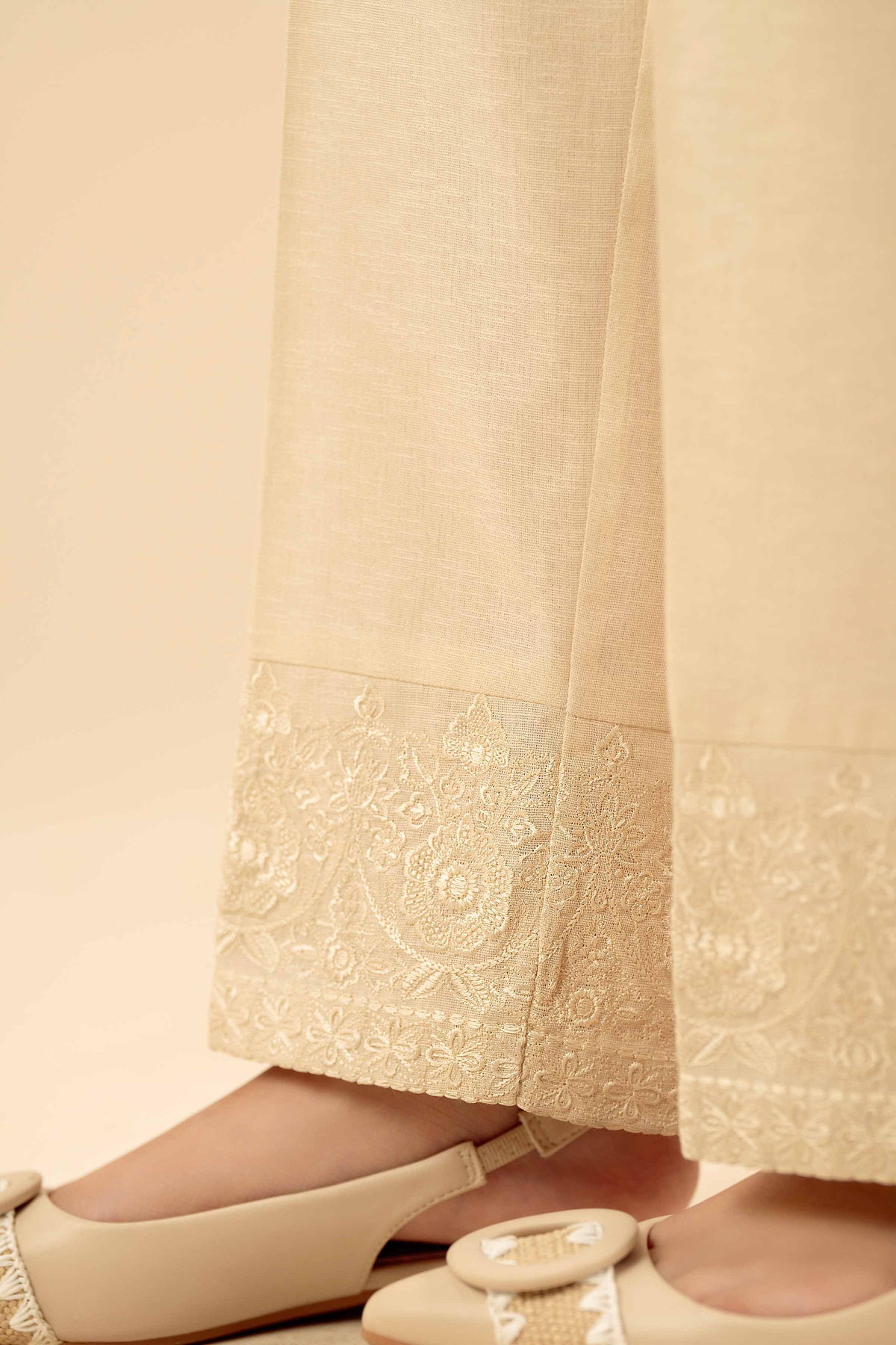 Embroidered Trousers - PW25-143 for Women - Pret Collection | Nishat | Shop Online