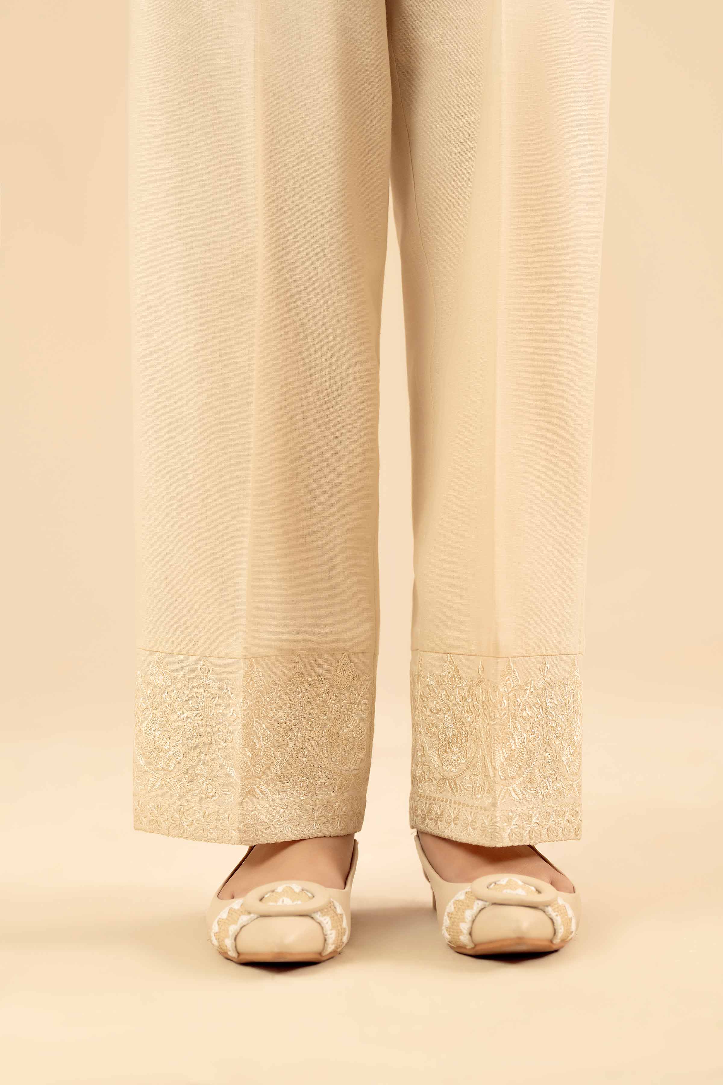 Embroidered Trousers - PW25-143 for Women - Pret Collection | Nishat | Shop Online