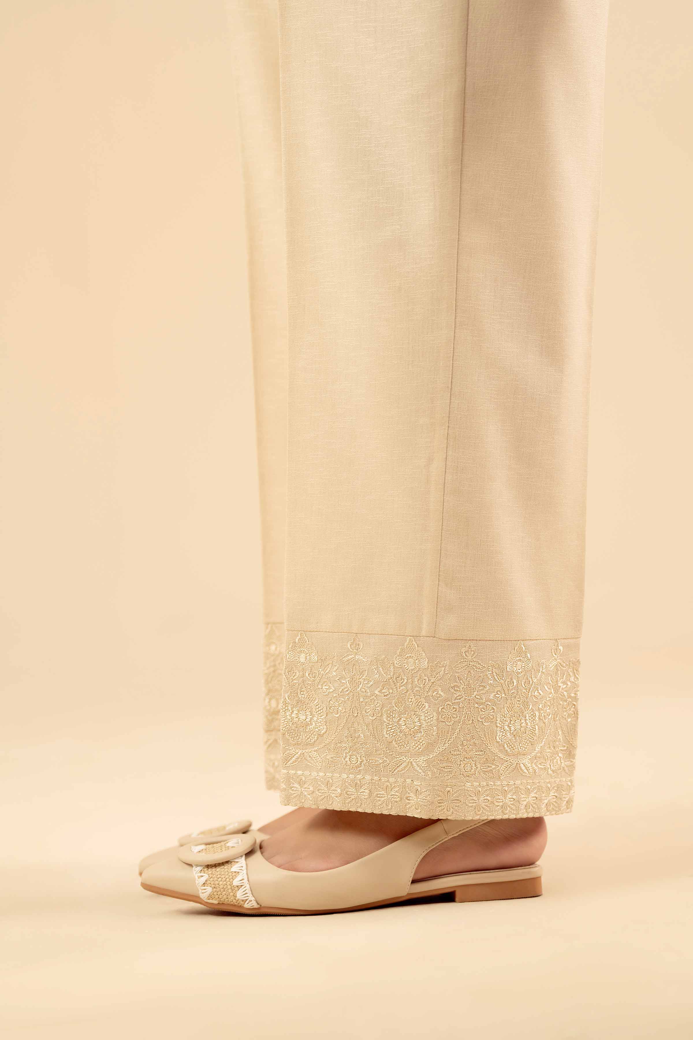 Embroidered Trousers - PW25-143 for Women - Pret Collection | Nishat | Shop Online