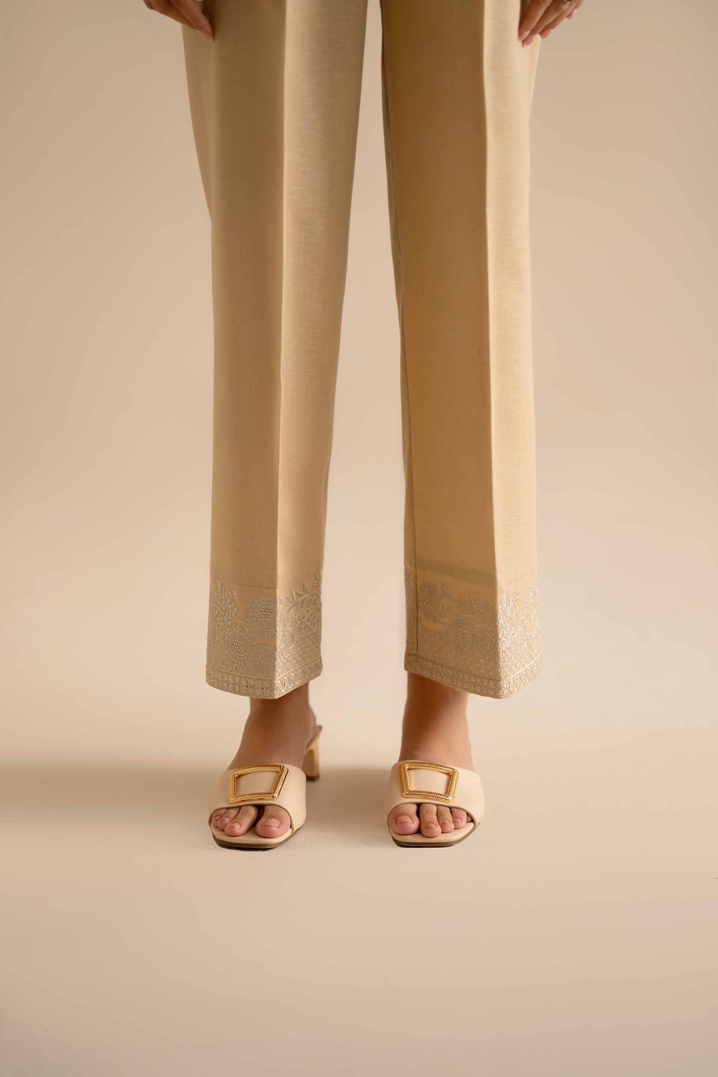 Embroidered Trousers - PW25-145 for Women - Pret Collection | Nishat | Shop Online