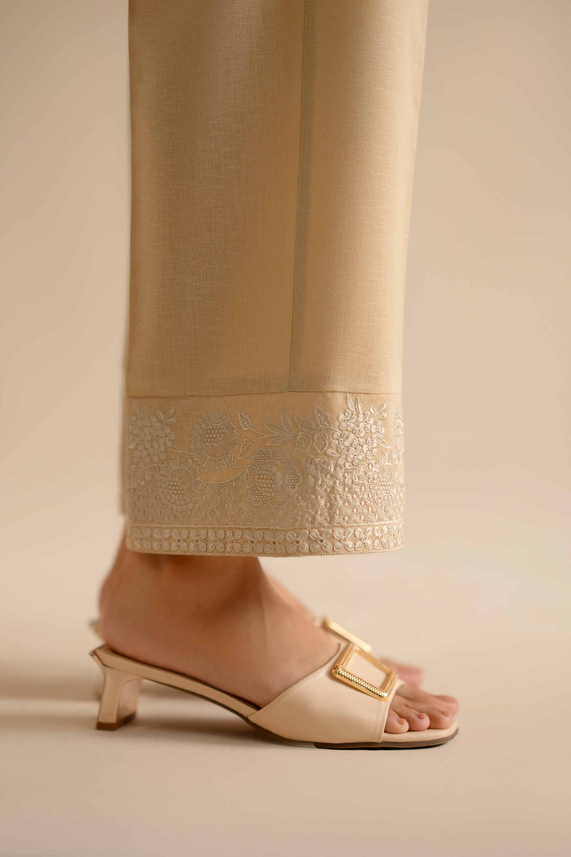 Embroidered Trousers - PW25-145 for Women - Pret Collection | Nishat | Shop Online