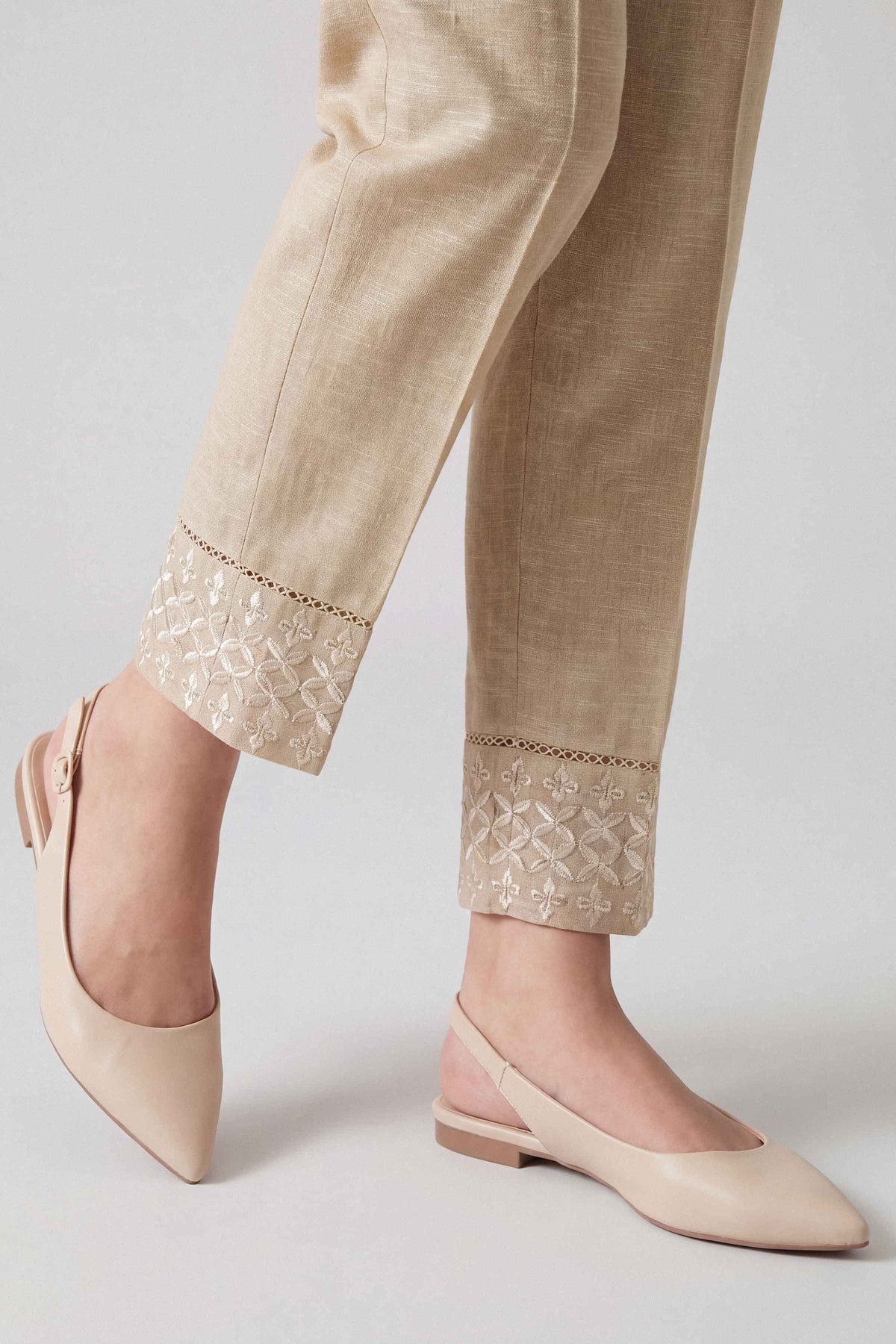 Embroidered Trousers - PW25-147 for Women - Pret Collection | Nishat | Shop Online 