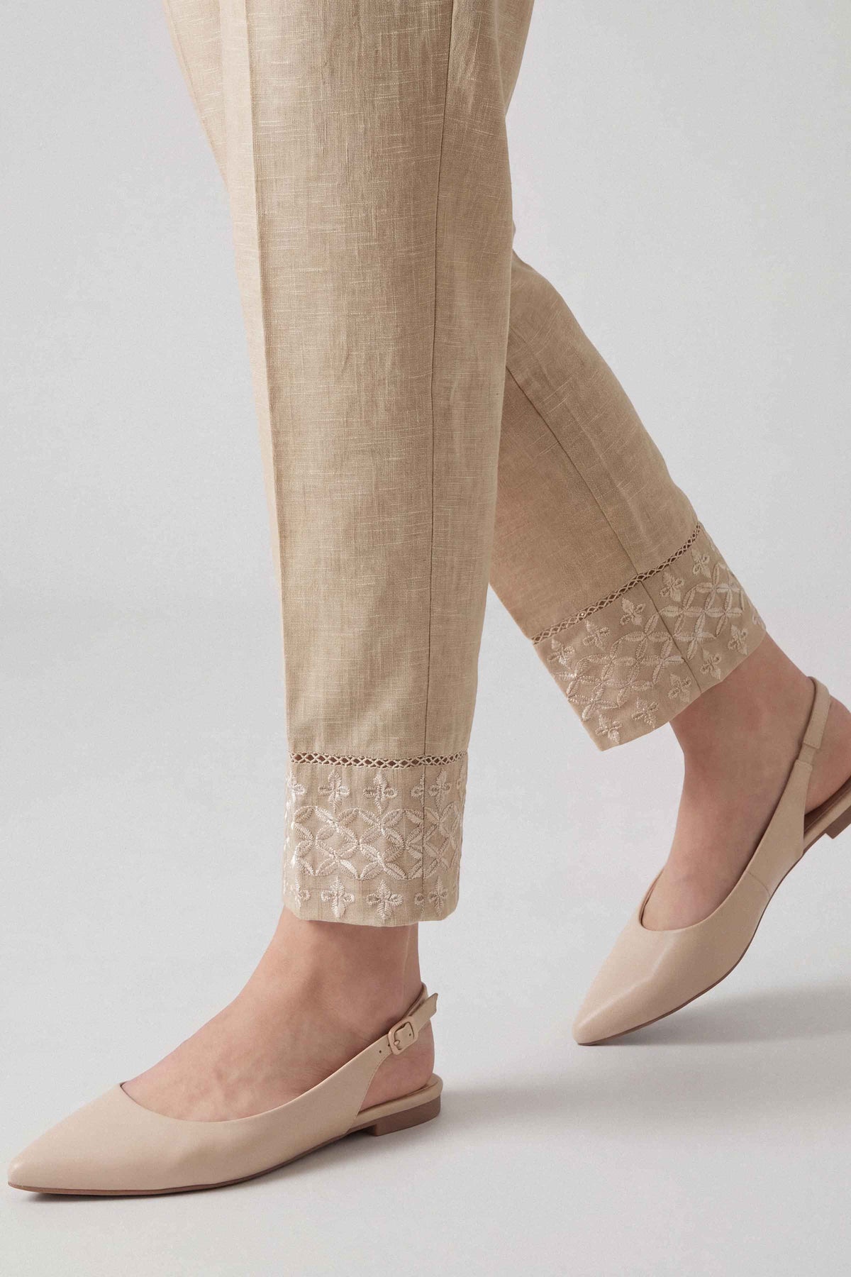 Embroidered Trousers - PW25-147 for Women - Pret Collection | Nishat | Shop Online 