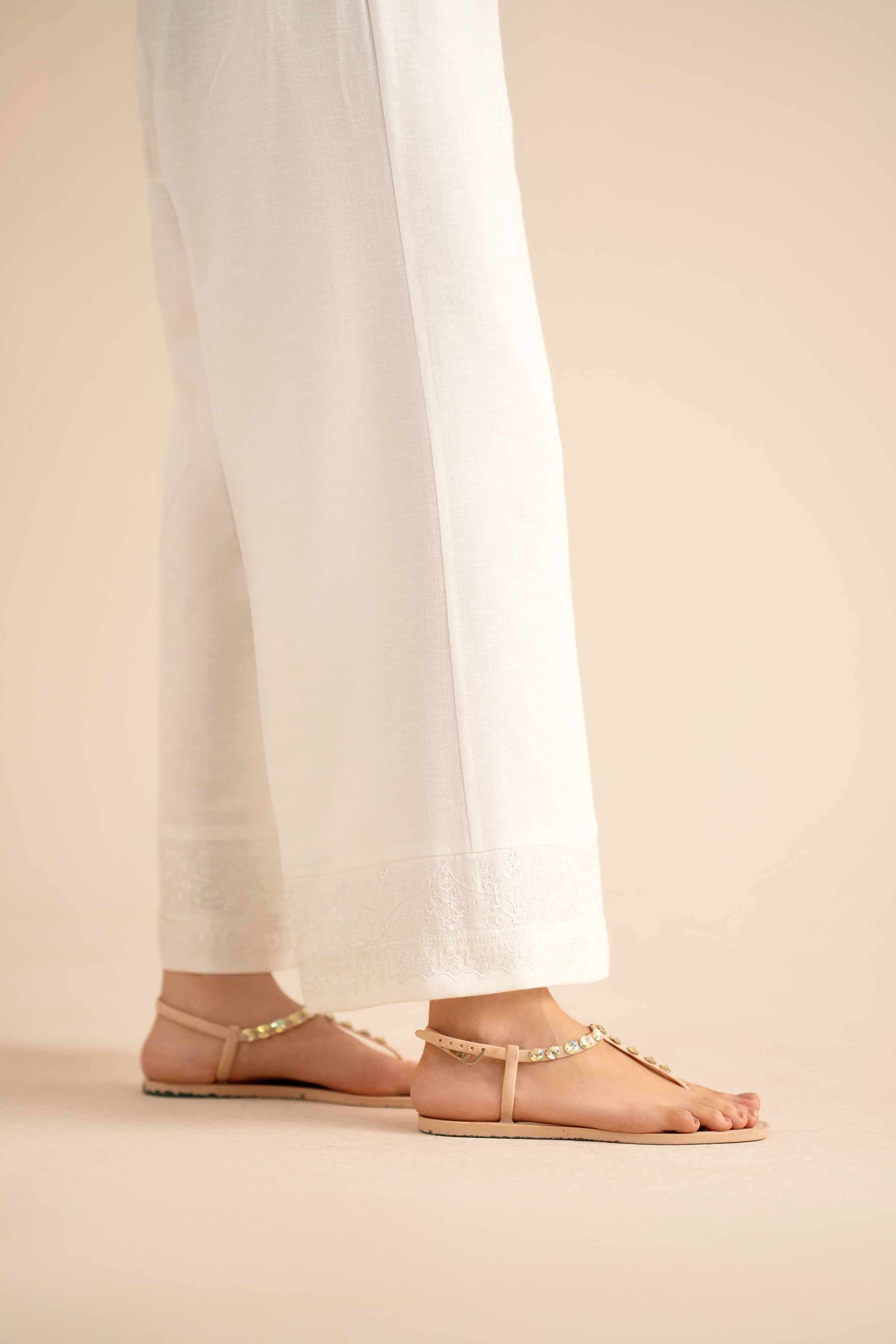 Embroidered Trousers - PW25-149 for Women - Pret Collection | Nishat | Shop Online