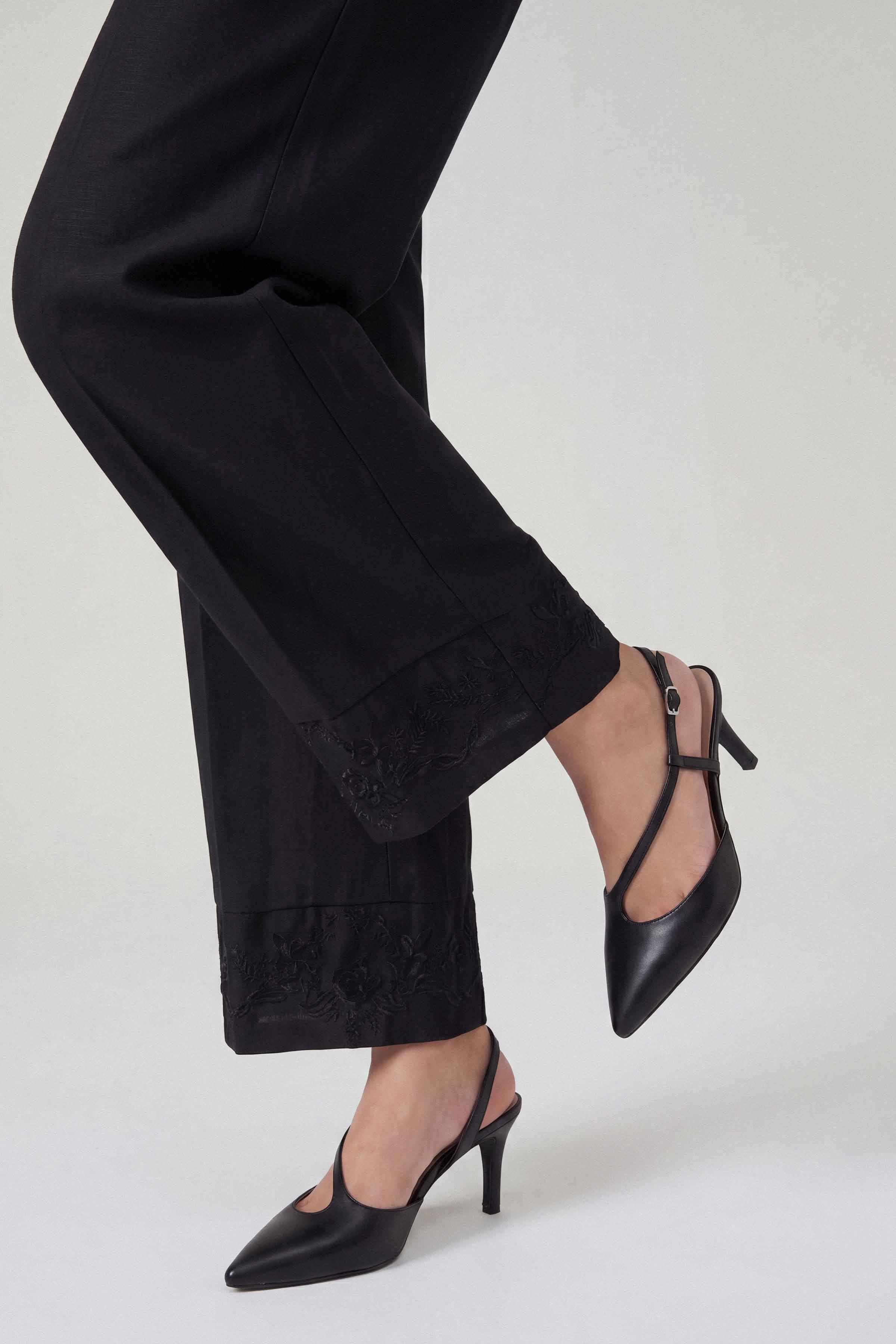 Embroidered Trousers - PW25-151 for Women - Pret Collection | Nishat | Shop Online 