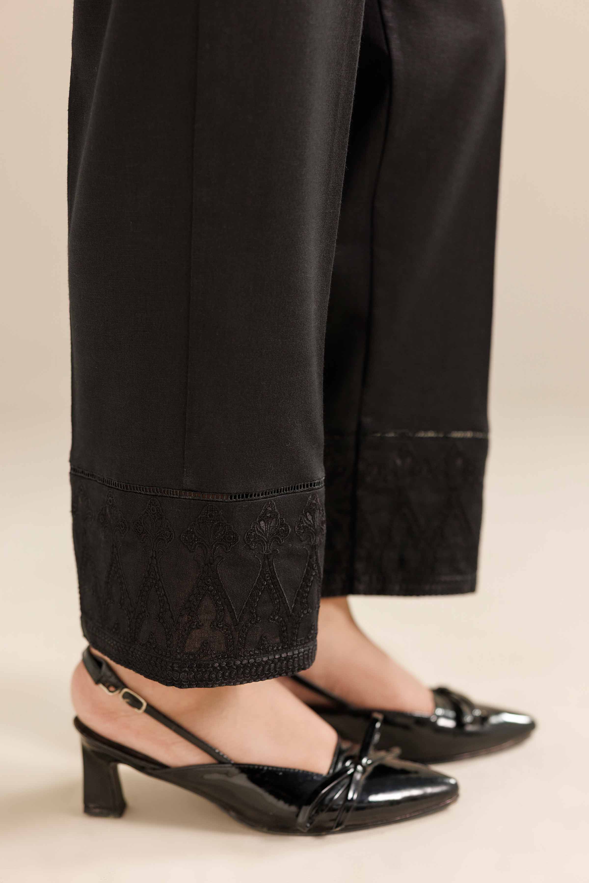 Embroidered Trousers - PW25-152 for Women - Pret Collection | Nishat | Shop Online