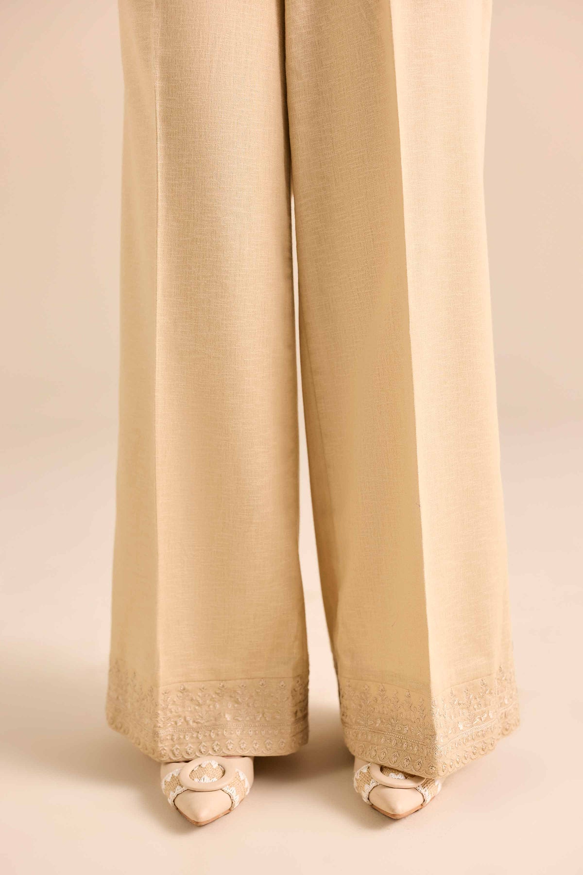 Embroidered Pants - PW25-160 for Women - Pret Collection | Nishat | Shop Online