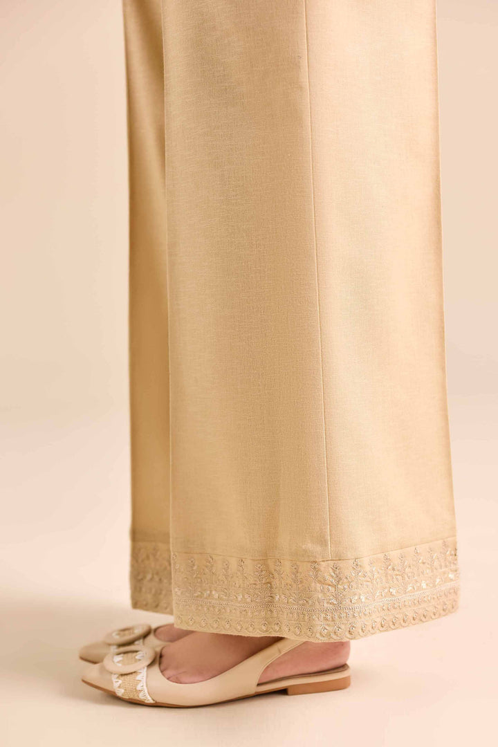 Embroidered Pants - PW25-160 for Women - Pret Collection | Nishat | Shop Online