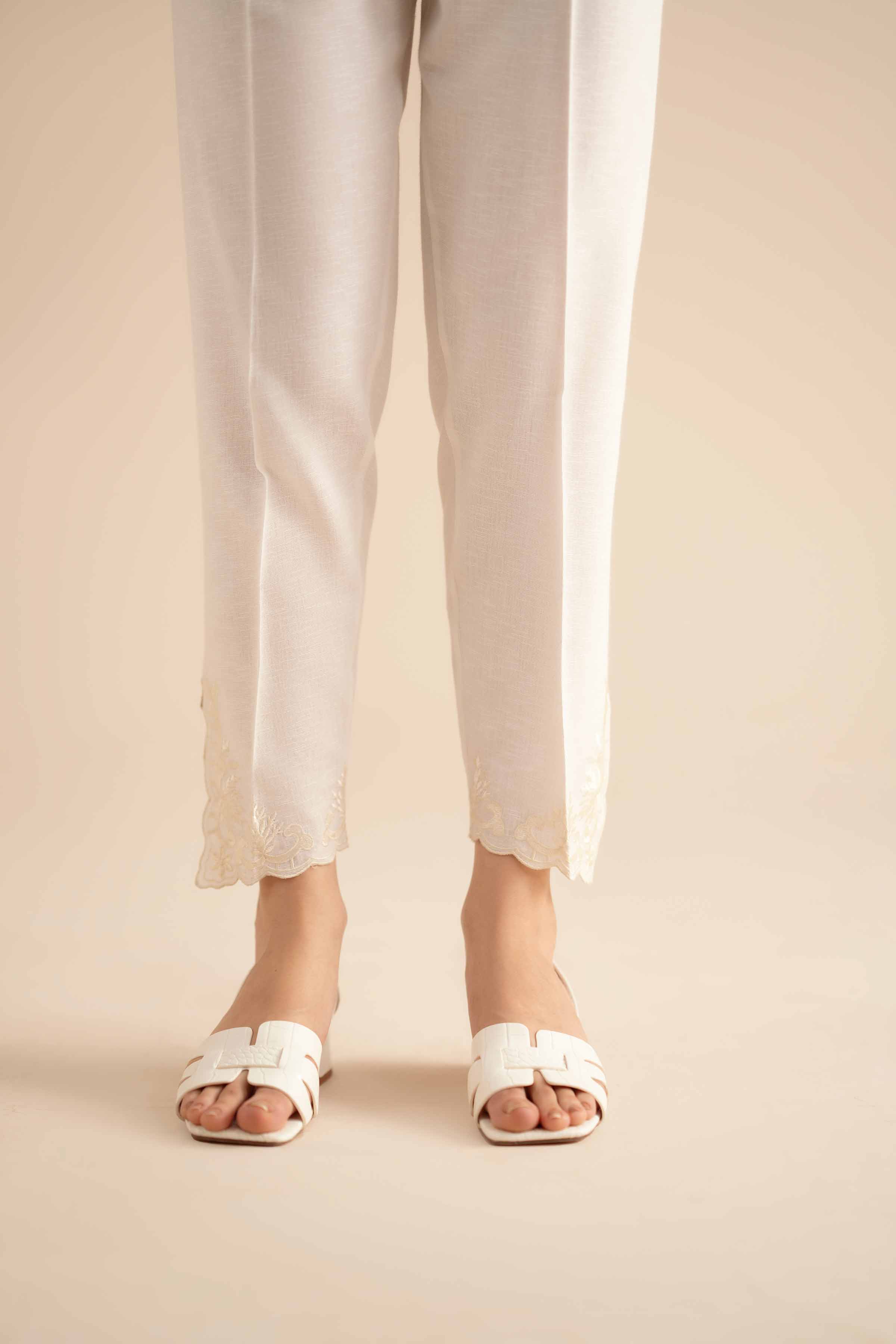 Embroidered Trousers - PW25-168 for Women - Pret Collection | Nishat | Shop Online