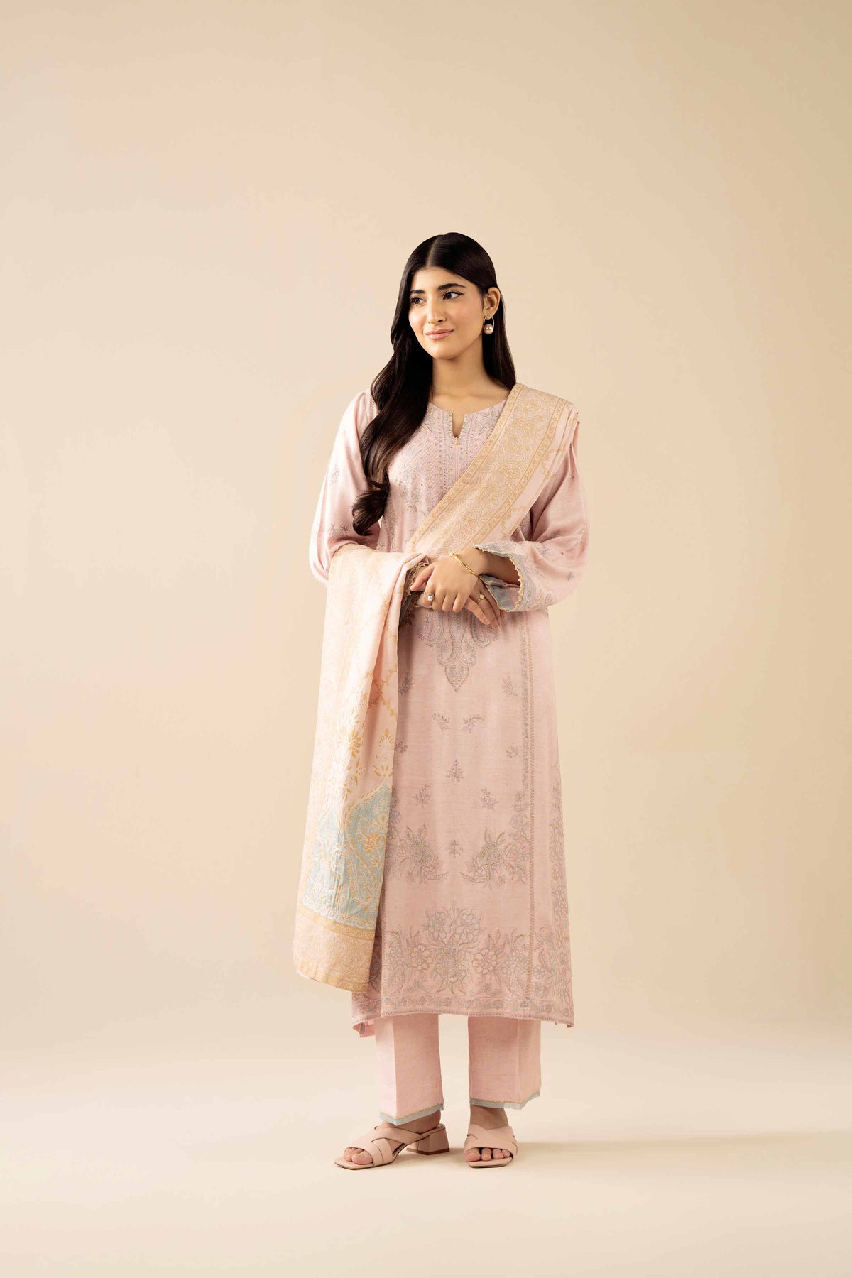 3 Piece - Embroidered Suit - PW25-182