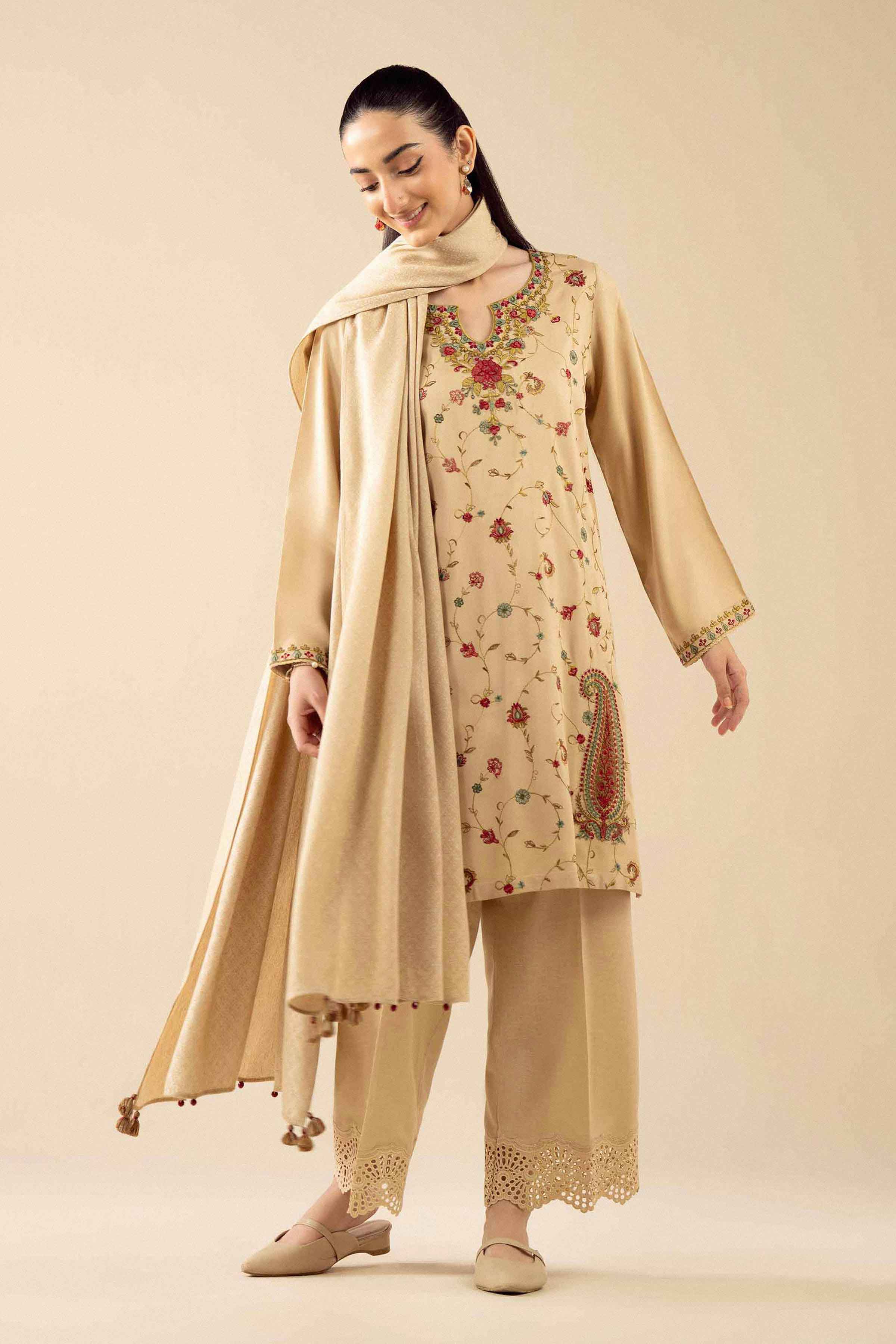 3 Piece - Embroidered Suit - PW25-186 for Women - Pret Collection | Nishat | Shop Online 